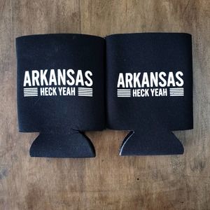 Arkansas Heck Yeah Can/Beer/Soda/Pop Koozie/Coozie~2 Koozies ~ NEW